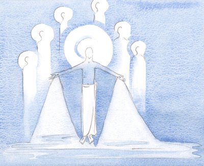 Eines Tages sah ich das kostbare Blut Jesu, das vor langer Zeit auf Golgatha für uns vergossen wurde und nun hier als unser geistliches Getränk, 2000 von Elizabeth Wang