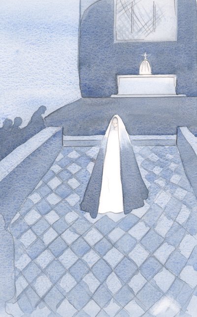 Sie, die rein wie Christus ist, stand unter diesen Dominikanermönchen in Oxford, die für ihren Sohn leben, gebunden durch ihre dreifachen Gelübde von Elizabeth Wang