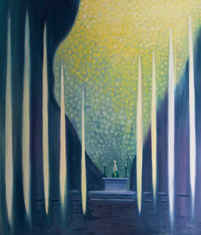 Die Heiligen Seelen, zusammen mit den Engeln, beten mit uns bei der Messe von Elizabeth Wang