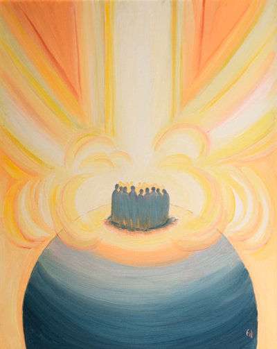 Durch Christus umhüllt uns das Licht des Himmels bei jeder Messe von Elizabeth Wang
