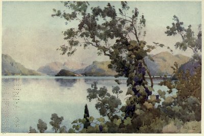 Abend, Lago di Como, Illustration aus 