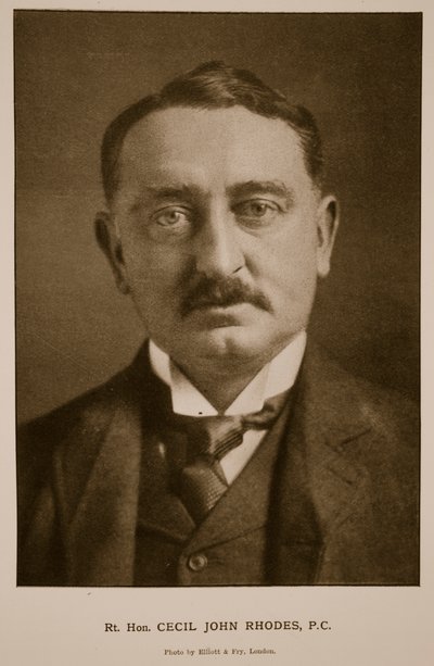 Rt Hon Cecil Rhodes, P.C. (Sepia-Foto) von Elliott und Fry Studio
