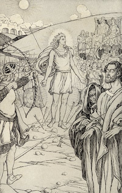 Jeder Pfeil überschoss seinen Kopf, Illustration aus 