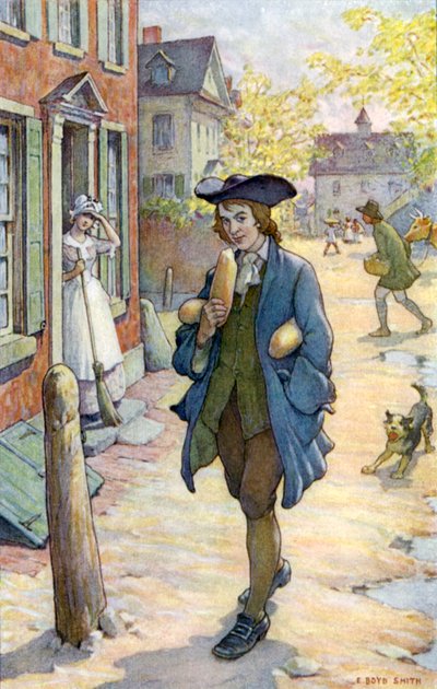 Sie, die an der Tür stand, sah mich und dachte, ich machte, wie ich es sicherlich tat, einen sehr unbeholfenen, lächerlichen Auftritt von Elmer Boyd Smith