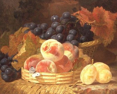 Stillleben mit Früchten und einem Schmetterling von Eloise Harriet Stannard