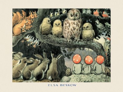 Tomtebobarnen - Waldbewohner Bordüre von Elsa Beskow