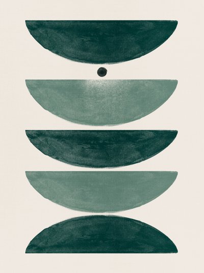 Grüne geometrische Balance von Ema Paraschiv