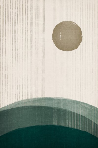 Minimalistische Sonne über Hügeln von Ema Paraschiv