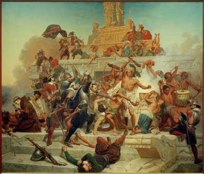 Eroberung des großen Teocalli durch Cortéz von Emanuel Gottlieb Leutze