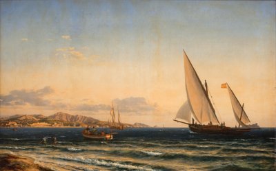 Abend am Mittelmeer. Im Hintergrund Marseille und die Insel If von Emanuel Larsen