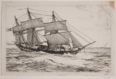Ein Kriegsschoner von Emanuel Larsen