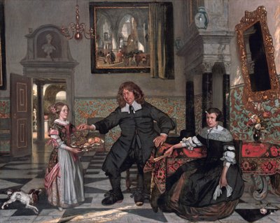 Porträt einer Familie in einem Innenraum (Familie von Pieter de Graeff) von Emanuel de Witte