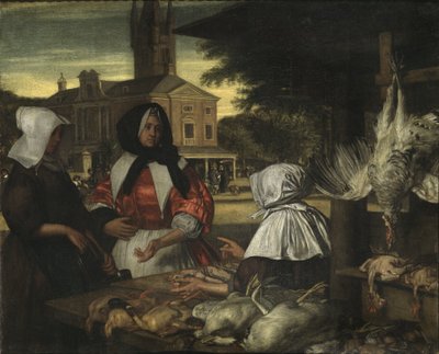 Der Vogelmarkt, Amsterdam von Emanuel de Witte
