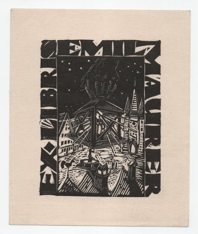 Ex Libris Emil Maurer (Gravur) von Emil Maurer