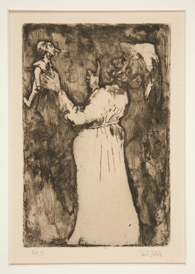 Der kleine Hampelmann, Platte 7 aus Phantasien von Emil Nolde