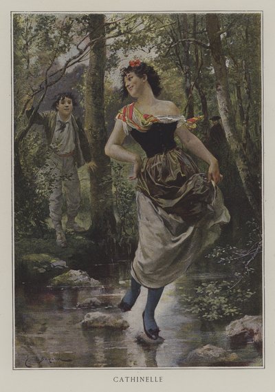 Cathinelle (Farblithografie) von Emile Antoine (after) Bayard