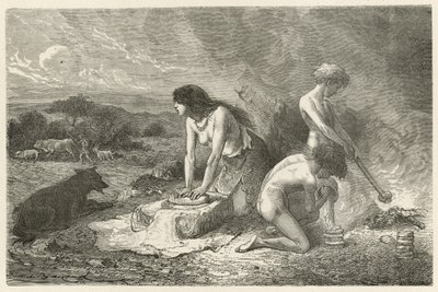 Die Kunst des Brotbackens in der Steinzeit von Emile Antoine Bayard