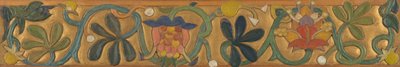 Brett verziert mit Ranken und Blumen von Emile Bernard