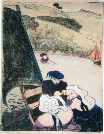 Bretonen in einem Boot, aus der Serie 