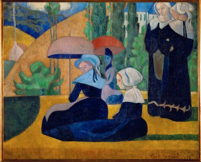 Les Bretonnes aux Ombrelles von Emile Bernard