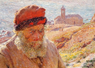 Ampelio, alter Fischer von Bordighera von Emile Claus