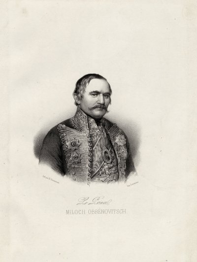 Milo Obrenovic I., Fürst von Serbien, um 1838 von Emile Desmaisons