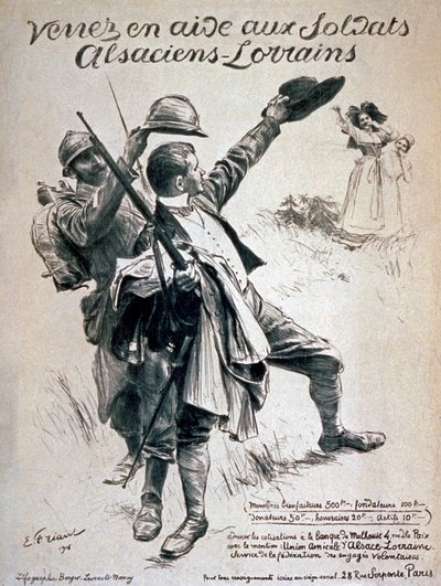 Kommen Sie den Soldaten des Elsass und Lothringen zu Hilfe, 1916 von Emile Friant