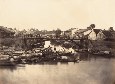 Vue de la Ville Chinoise Cholen Feuille Nr. 2, Saigon, Cochinchine, 1866 von Emile Gsell