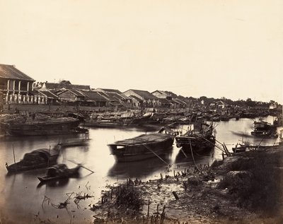 Vue de la Ville Chinoise Cholen Feuille No. 5, Saïgon, Cochinchine, 1866 von Emile Gsell