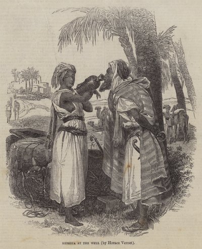 Rebekka am Brunnen von Emile Jean Horace Vernet