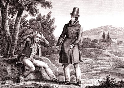 Der Geizhals verliert seinen Schatz, Fabel von La Fontaine von Emile Joseph Alexandre Gouget
