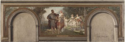 Skizze für den Salon en Hemicycle im 16. Arrondissement: Die Familie von Emile Levy