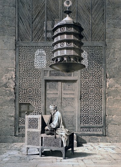 Grabtür, Moschee des Sultan Barquq von Emile Prisse d