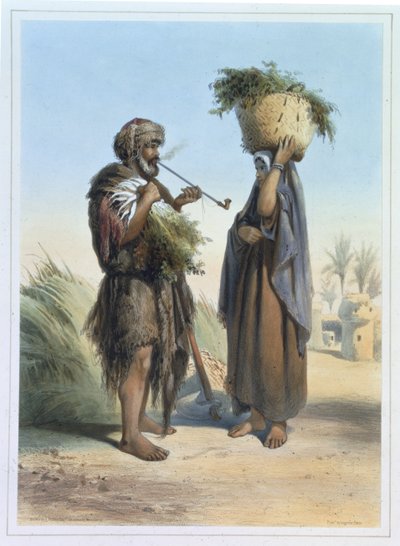 Fellah Mann und Frau, Illustration aus 