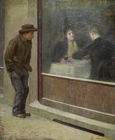 Reflexionen eines hungrigen Mannes oder soziale Kontraste, 1894 von Emilio Longoni