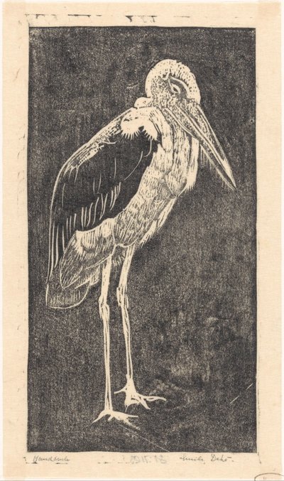 Marabu von Emilius Wilhelmus Dehé (signed by artist)