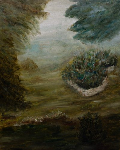 Nebliger Waldweg von Emily Tingey