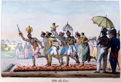 Feuerfest, Indien, Mitte des 19. Jahrhunderts von Emmanuel Adolphe Midy