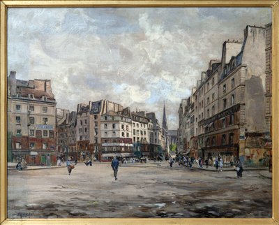 Place Maubert im Jahr 1888 von Emmanuel Lansyer