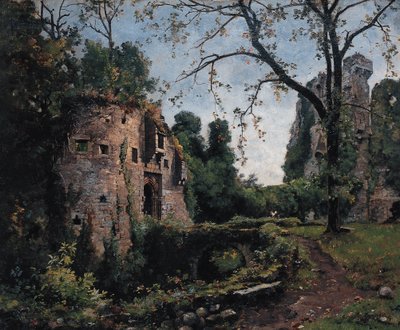 Der Bastion des Ormes, Innenansicht des Château de Clisson von Emmanuel Lansyer