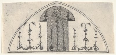 Lanzettförmiges Panel mit grotesker Dekoration, 1541 von Enea Vico