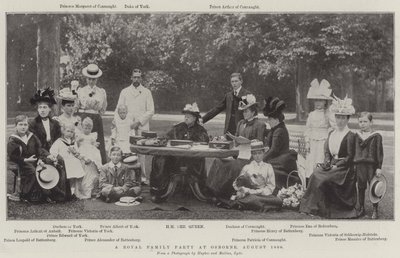 Eine königliche Familienfeier in Osborne, August 1898 von English Photographer