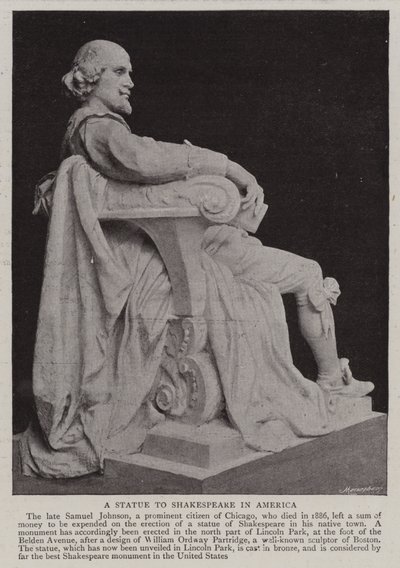 Eine Statue für Shakespeare in Amerika von English Photographer