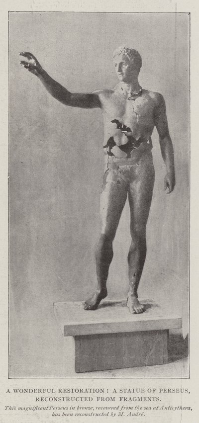 Eine wunderbare Restaurierung, eine Statue des Perseus, rekonstruiert aus Fragmenten von English Photographer