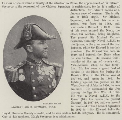 Admiral Sir E Seymour, KCB von English Photographer