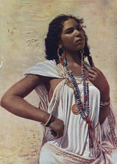 Eine arabische Frau (s/w Foto) von English Photographer