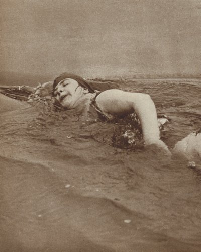 Britische Schwimmerin Ivy Hawke beim dritten Versuch, den Ärmelkanal zu durchschwimmen von English Photographer