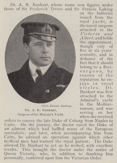 Dr. A. R. Bankart, Chirurg der Yacht Seiner Majestät von English Photographer