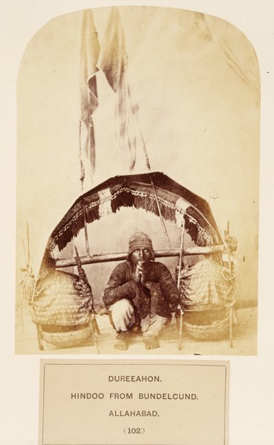 Dureeahon, Hindu aus Bundelcund, Allahabad, aus The People of India, von J. Forbes Watson, veröffentlicht 1868 von English Photographer