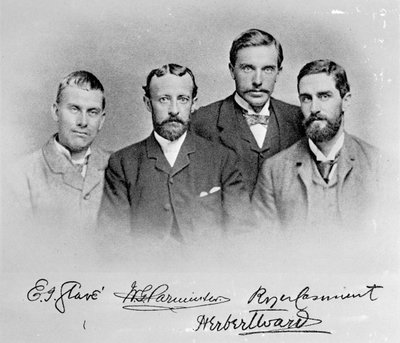 E.J. Glave, W.G. Parminter, Herbert Ward und Roger Casement von English Photographer
